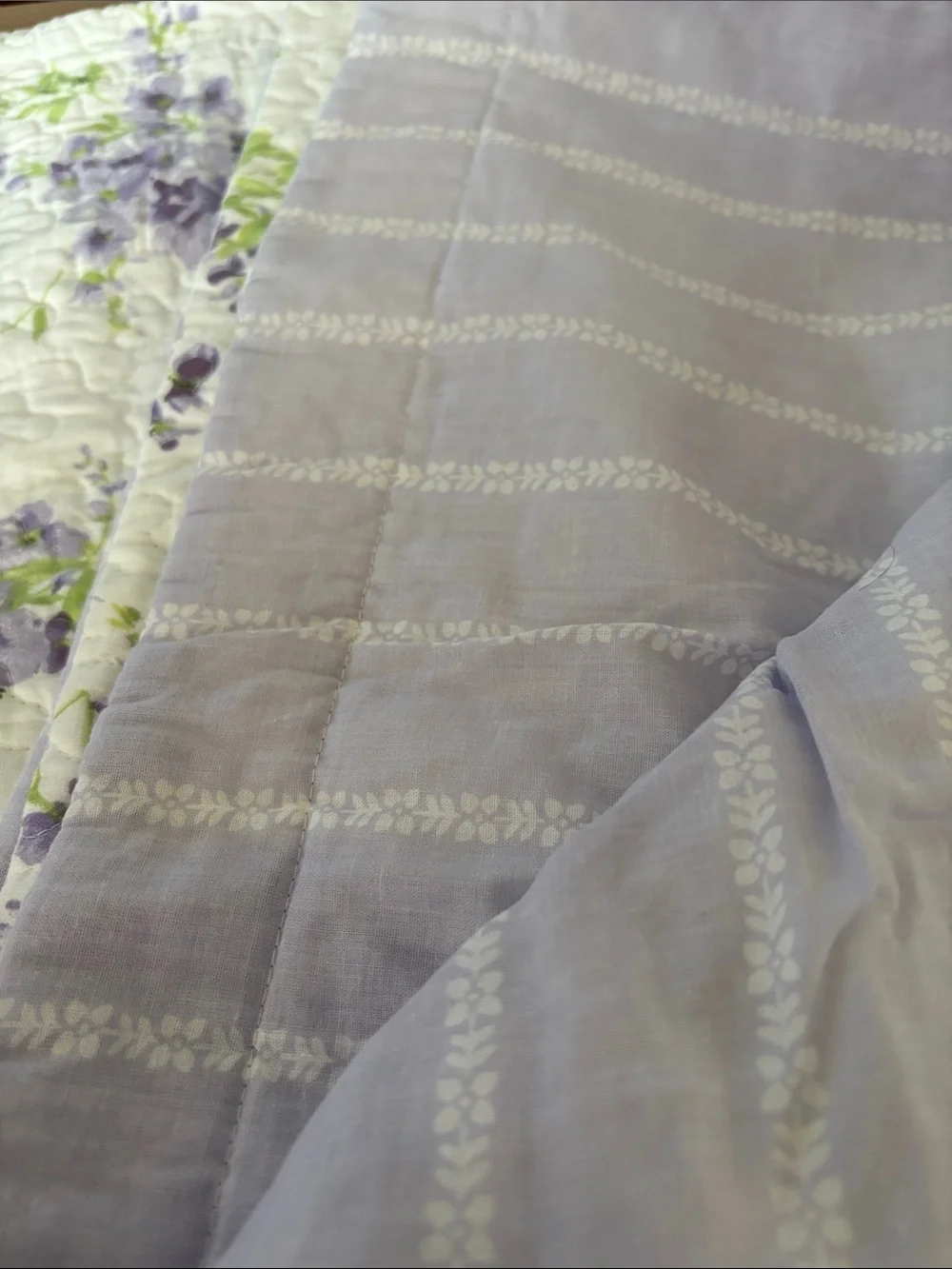 🍓Laura Ashley purple green floral KING SHAMS